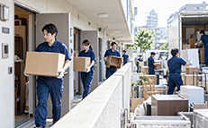 複数の管理物件の片付けを調整するサービスのイメージ