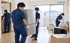 賃貸物件の退去後に残った家財を整理するサービスのイメージ