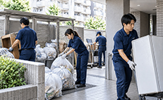 管理物件の共用部にある回収対象品を確認するサービスのイメージ