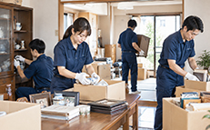 空き家の家財と保管する品を分けるサービスのイメージ