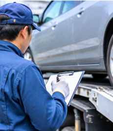 当社の自動車回収で確認する作業と対応範囲
