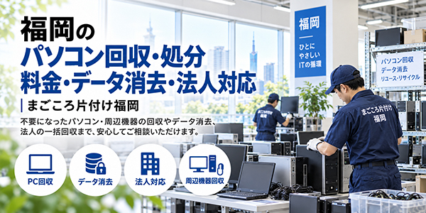 福岡のパソコン回収・処分｜データ消去・法人の一括回収も相談