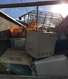 福岡市東区名島で車修理場の片付けと不用品回収をしました