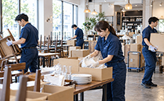 店舗・飲食店の家具や備品の片付けサービスのイメージ